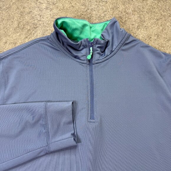 Vineyard Vines Performance 1/4 Zip Pullover Men M Blue 44" x 29" Long Sleeve - Picture 1 of 16